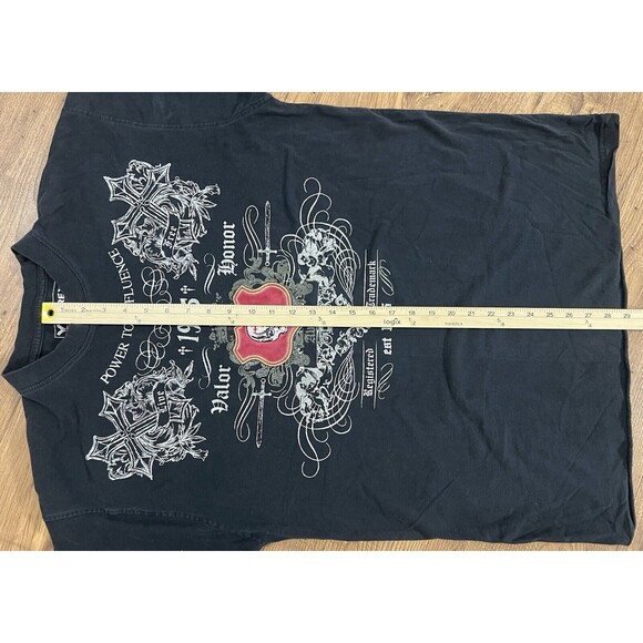 Vintage Y2K Avirex Power To Influence Skull Embroidered Shirt Mens L Valor 1975 - Picture 6 of 9